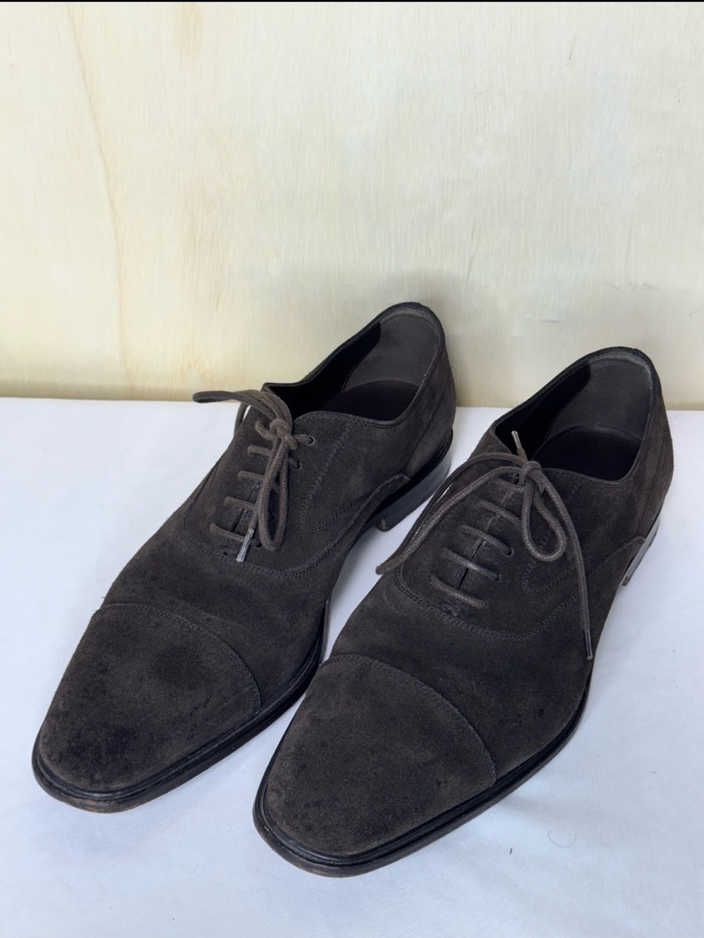 Tod’s Francesina George Suede Oxford Shoes Mens Size US 8 Brown